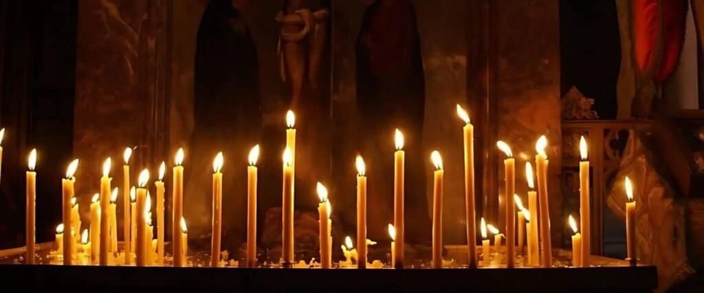 candles lit